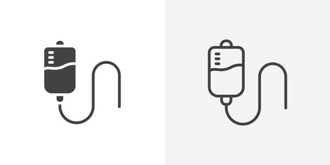 Poster - IV Bag icon vector symbol for mobile apps and website UI designs.