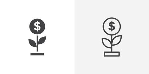 Poster - Investment icon vector symbol for mobile apps and website UI designs.