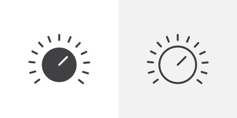 Poster - Knob icon vector symbol for mobile apps and website UI designs.