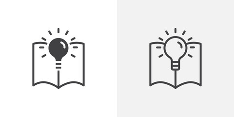 Poster - Knowledge icon vector symbol for mobile apps and website UI designs.