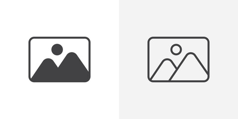 Leinwandbilder - Gallery icon vector symbol for mobile apps and website UI designs.
