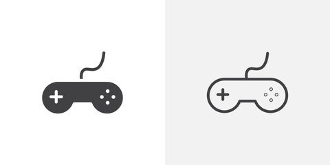 Leinwandbilder - Gaming controller icon vector symbol for mobile apps and website UI designs.