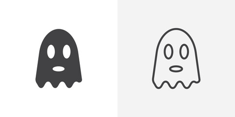 Leinwandbilder - Ghost icon vector symbol for mobile apps and website UI designs.