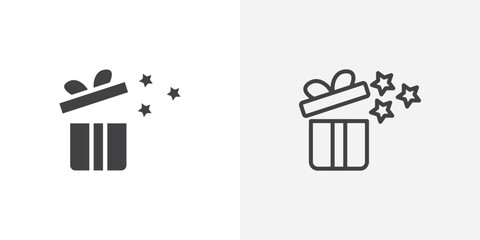 Leinwandbilder - Gift icon vector symbol for mobile apps and website UI designs.