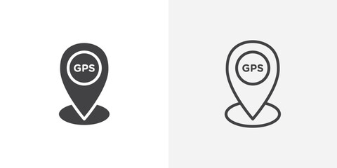 Leinwandbilder - Gps icon vector symbol for mobile apps and website UI designs.