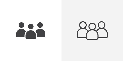 Leinwandbilder - Group icon vector symbol for mobile apps and website UI designs.