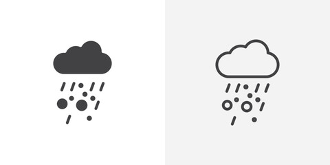 Leinwandbilder - Hail icon vector symbol for mobile apps and website UI designs.