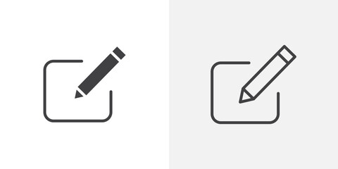 Poster - Edit button icon vector symbol for mobile apps and website UI designs.