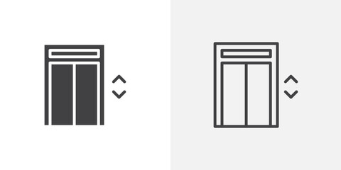 Poster - Elevator icon vector symbol for mobile apps and website UI designs.