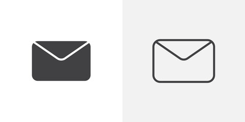Poster - Email button icon vector symbol for mobile apps and website UI designs.