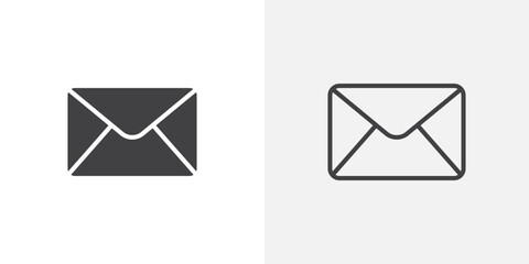 Poster - Envelope icon vector symbol for mobile apps and website UI designs.