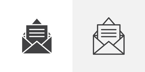 Poster - Email icon vector symbol for mobile apps and website UI designs.