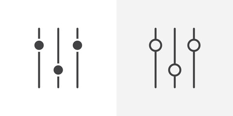 Poster - Equalizer icon vector symbol for mobile apps and website UI designs.