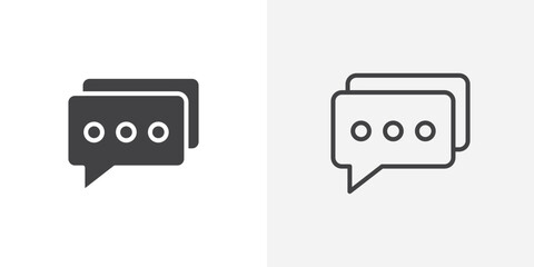 Poster - Chat icon vector symbol for mobile apps and website UI designs.