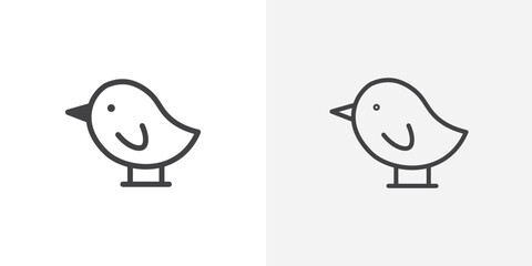 Poster - Chick icon vector symbol for mobile apps and website UI designs.