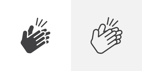 Poster - Clap icon vector symbol for mobile apps and website UI designs.