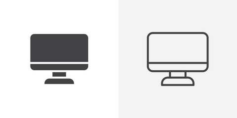Poster - Desktop icon vector symbol for mobile apps and website UI designs.