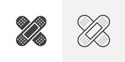 Poster - Bandage icon vector symbol for mobile apps and website UI designs.