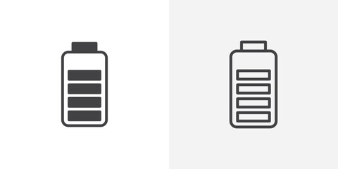 Poster - Battery icon vector symbol for mobile apps and website UI designs.