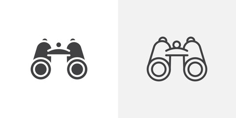 Leinwandbilder - Binoculars icon vector symbol for mobile apps and website UI designs.