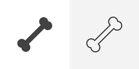 Poster - Bone icon vector symbol for mobile apps and website UI designs.