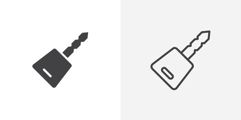 Poster - Car Key icon vector symbol for mobile apps and website UI designs.