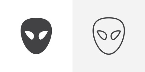 Poster - Alien icon vector symbol for mobile apps and website UI designs.