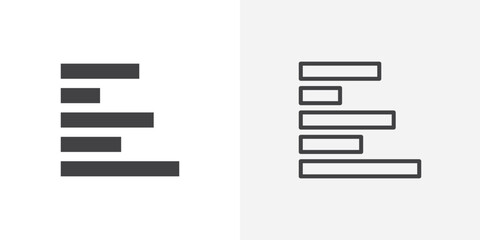 Poster - Align left icon vector symbol for mobile apps and website UI designs.