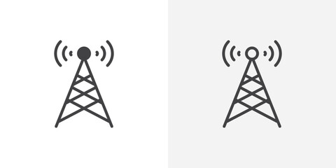 Poster - Antenna icon vector symbol for mobile apps and website UI designs.