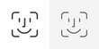 © Recoonde - Face id icon vector symbol for mobile apps and website UI designs.