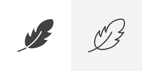 Leinwandbilder - Feather icon vector symbol for mobile apps and website UI designs.