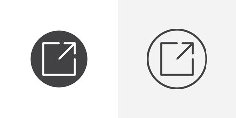 Poster - External link icon vector symbol for mobile apps and website UI designs.