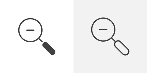 Poster - Zoom out icon vector symbol for mobile apps and website UI designs.