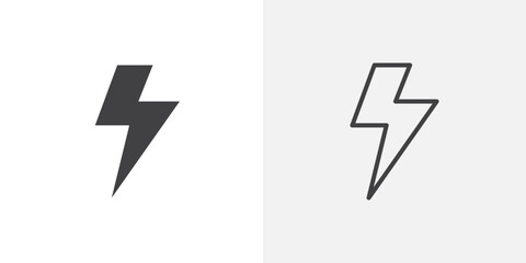 Poster - Flash icon vector symbol for mobile apps and website UI designs.