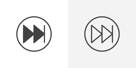 Poster - Fast forward icon vector symbol for mobile apps and website UI designs.