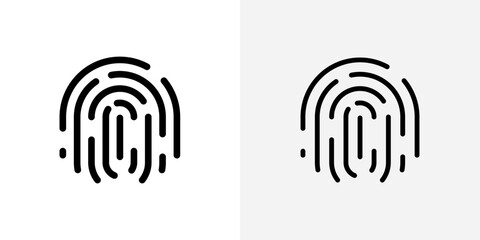 Poster - Fingerprint icon vector symbol for mobile apps and website UI designs.