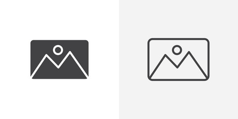 Poster - Gallery icon vector symbol for mobile apps and website UI designs.