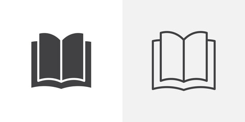 Poster - Open Book icon vector symbol for mobile apps and website UI designs.
