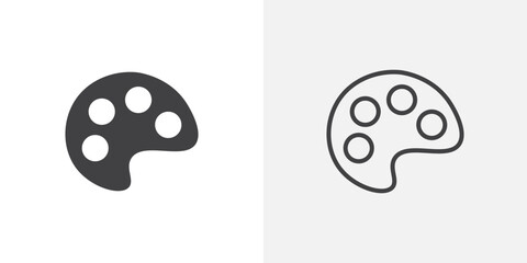 Poster - Palette icon vector symbol for mobile apps and website UI designs.