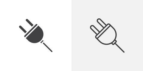 Poster - Plug icon vector symbol for mobile apps and website UI designs.