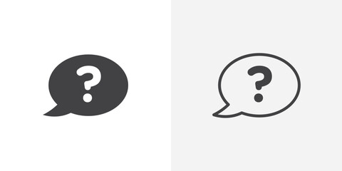 Poster - Question icon vector symbol for mobile apps and website UI designs.