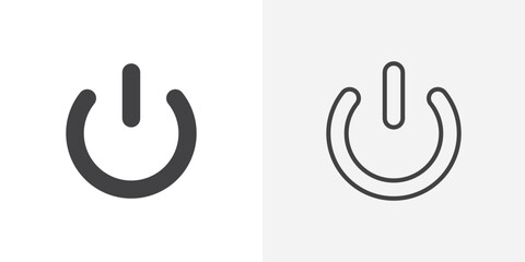 Poster - Power button icon vector symbol for mobile apps and website UI designs.