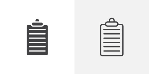 Poster - Clipboard icon vector symbol for mobile apps and website UI designs.