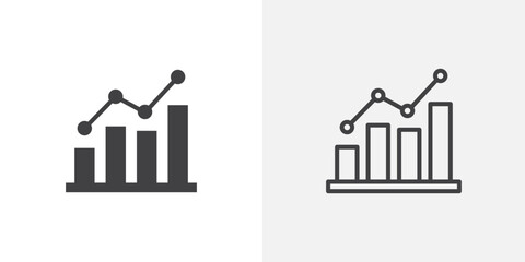 Poster - Chart icon vector symbol for mobile apps and website UI designs.