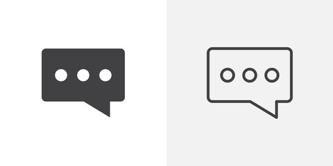 Poster - Chat icon vector symbol for mobile apps and website UI designs.