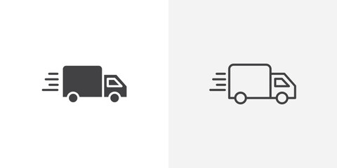Poster - Delivery icon vector symbol for mobile apps and website UI designs.