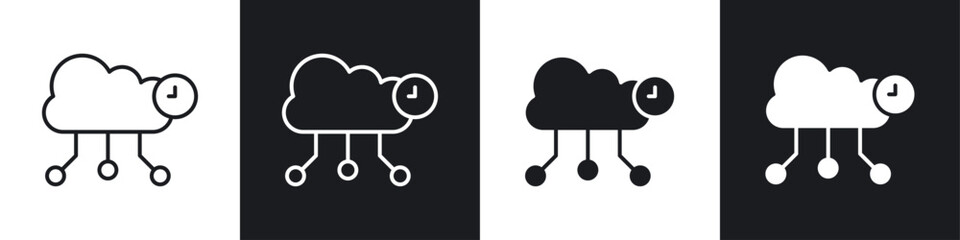 Poster - High server uptime icons graphic vectors