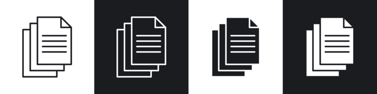 papers icons vector graphics for web designs