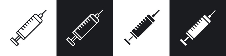 Aufkleber - Syringe icons vector graphics for web designs