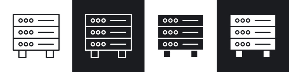 Poster - Server icons vector graphics for web designs